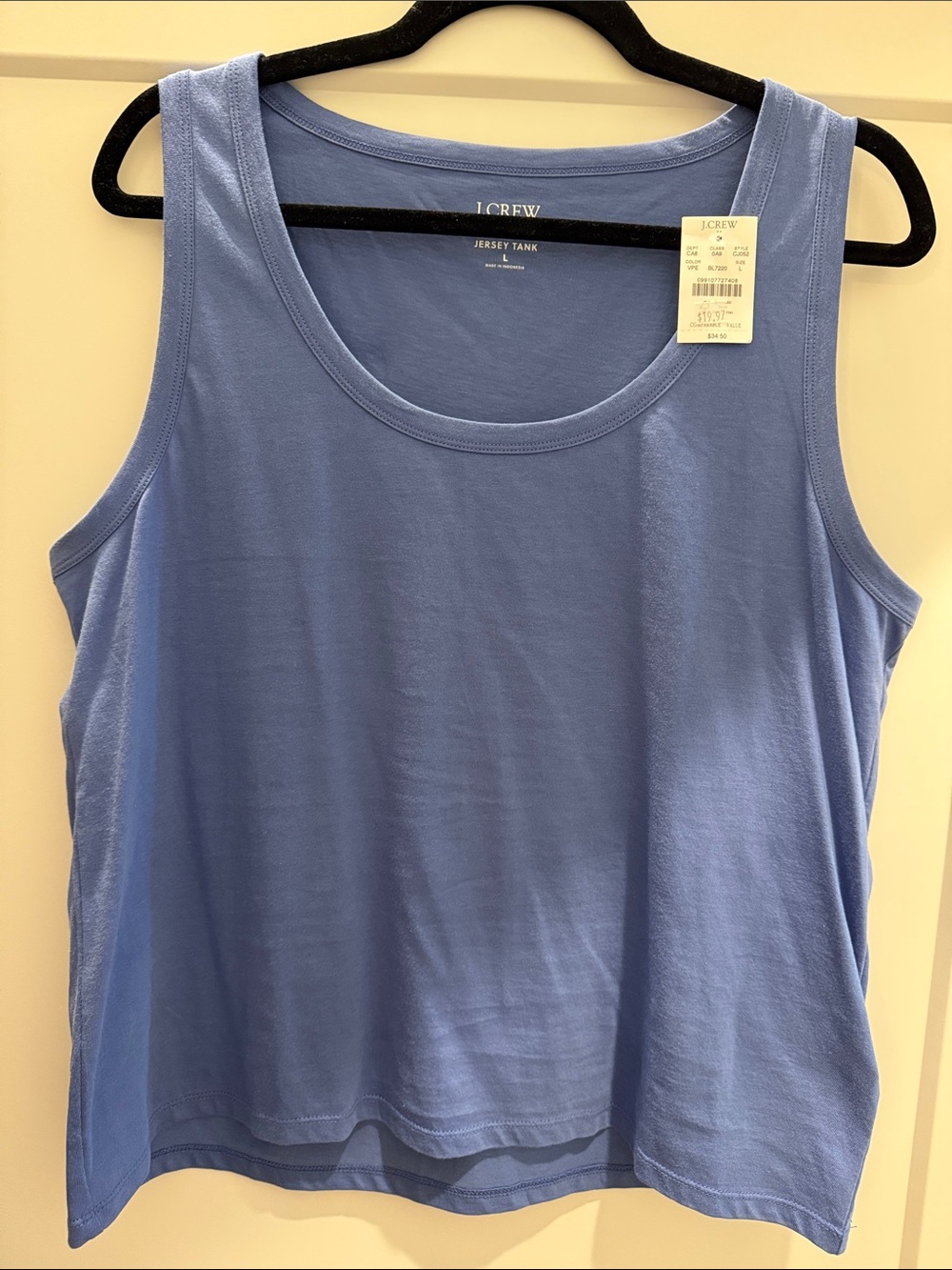 J. Crew Light Blue Jersey Tank Top